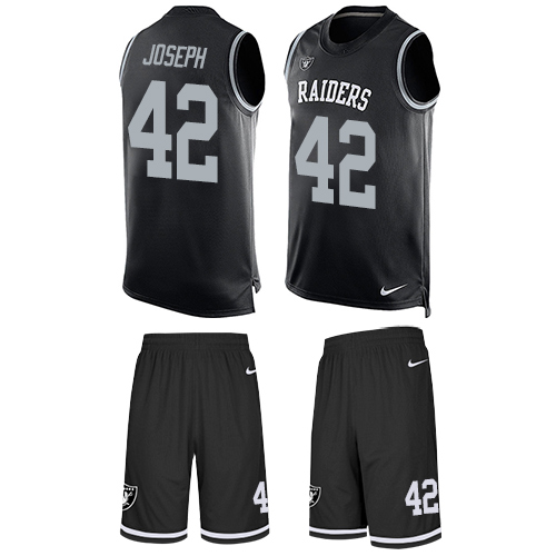 Men's Limited Karl Joseph Nike Jersey Black - #42 Tank Top Suit NFL Oakland Raiders